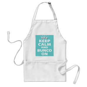 Keep Calm and Bunco On Design Adult Apron