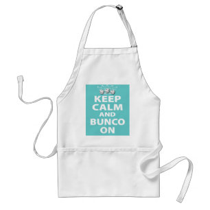 Keep Calm and Bunco On Design Adult Apron