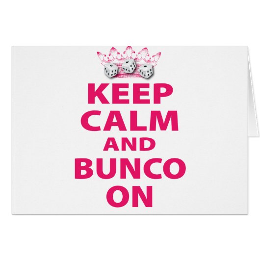 Keep Calm and Bunco On Design Cards (Front Horizontal)