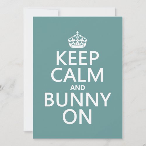 Keep Calm and Bunny On (customisable) Custom Announcements