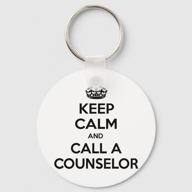 Keep Calm and Call a Counselor Keychain (Front)