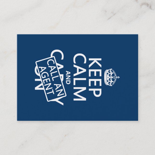 Keep Calm and Call An Agent Business Card (Front)