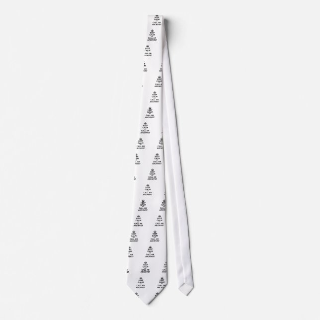 Keep Calm and Call an Archivist Neck Tie (Front)