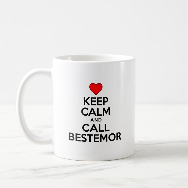Keep Calm And Call Bestemor Mug (Left)