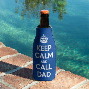 Keep Calm and Call Dad Bottle Cooler