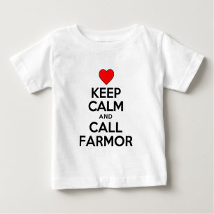 Keep Calm and Call Farmor Baby T-Shirt