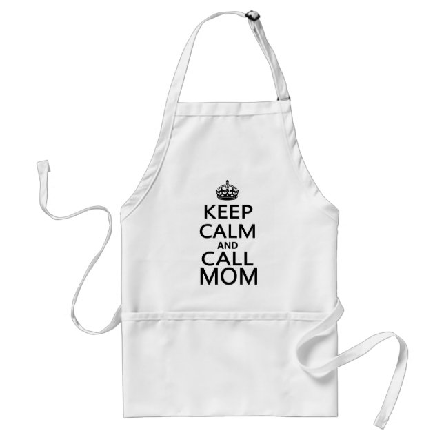 Keep Calm and Call Mom Adult Apron (Front)