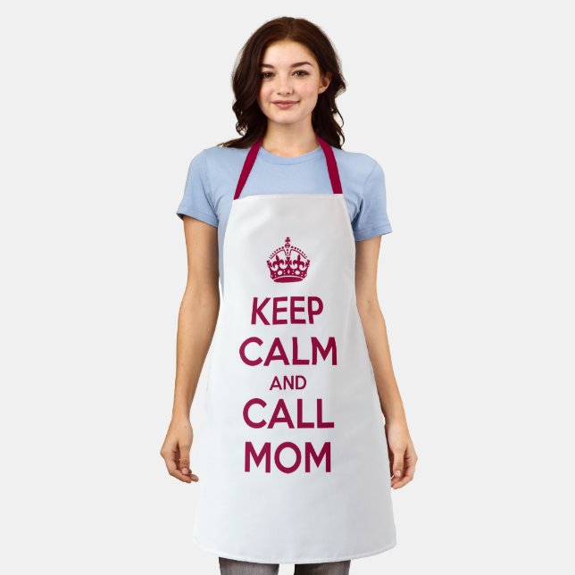 Keep Calm and Call Mom Apron (Worn)