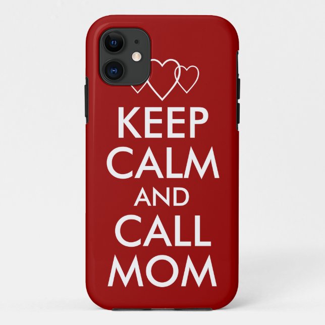KEEP CALM and CALL MOM Case-Mate iPhone Case (Back)
