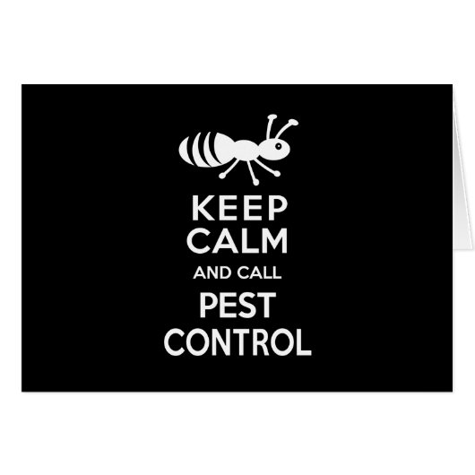 Keep Calm and Call Pest Control Funny Exterminator Cards (Front Horizontal)