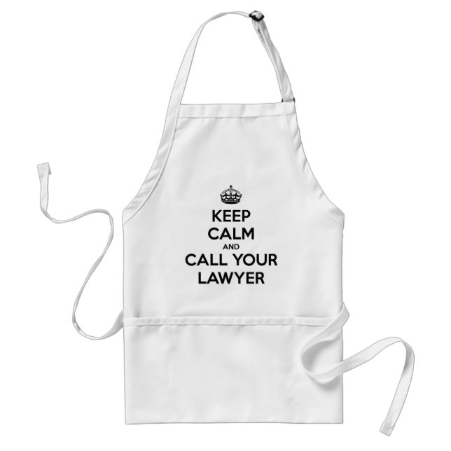 Keep Calm And Call Your Lawyer Adult Apron (Front)
