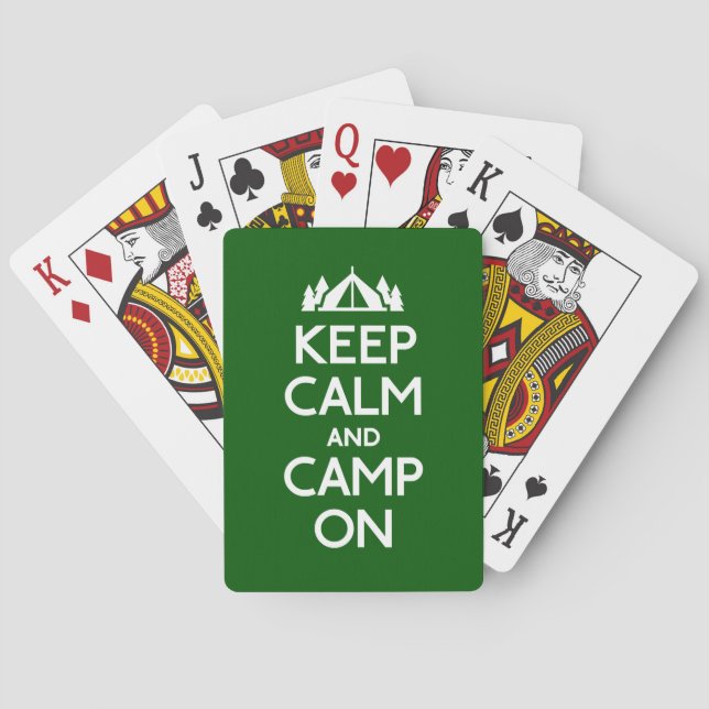 Keep Calm and Camp On Poker Cards (Back)