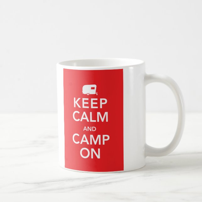 Keep Calm and Camp On - RV Glamping Mug (Right)