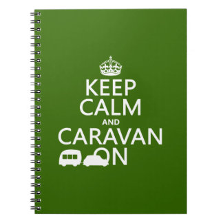 Keep Calm and Caravan On (customizable colors) Notebook