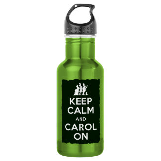 Keep Calm and Carol On Water Bottle