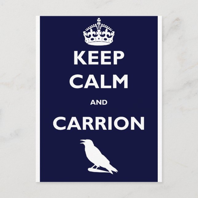KEEP-CALM-AND-CARRION POSTCARD (Front)
