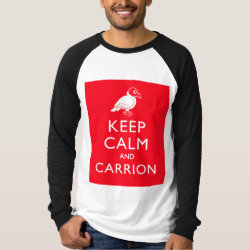 Keep Calm and Carrion Men's Canvas Long Sleeve Raglan T-Shirt
