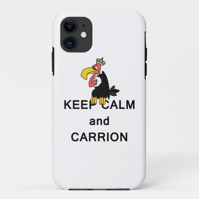 Keep Calm and Carrion Vulture Case-Mate iPhone Case (Back)