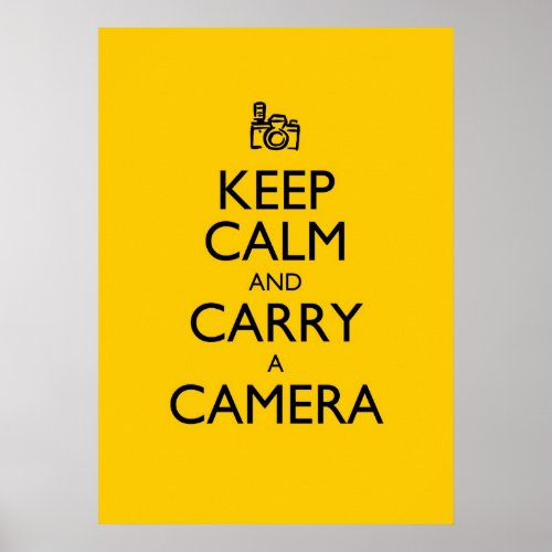 Keep Calm and Carry a Camera Poster