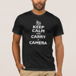 Keep Calm And Carry A Camera T-shirt at Zazzle