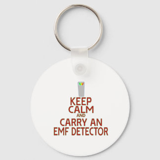 Keep Calm and Carry an EMF Detector (Parody) Keychain
