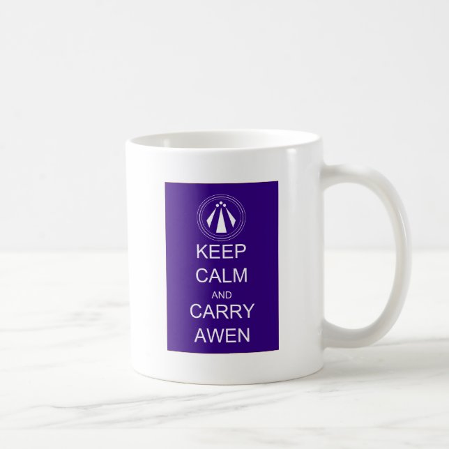 Keep Calm and Carry Awen Coffee Mug (Right)