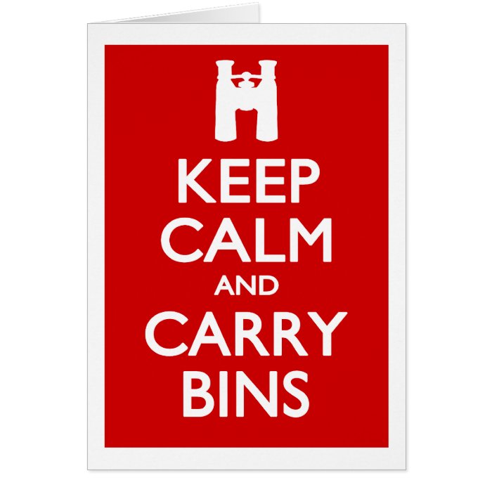 Keep Calm and Carry Bins Cards