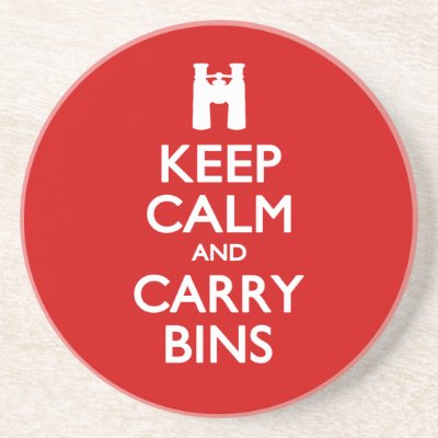 Keep Calm and Carry Bins Coaster