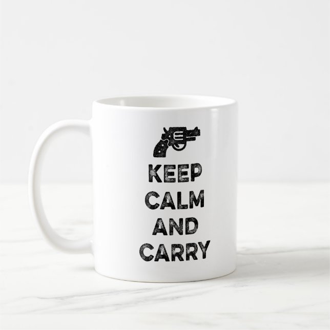 Keep Calm and Carry Coffee Mug (Left)