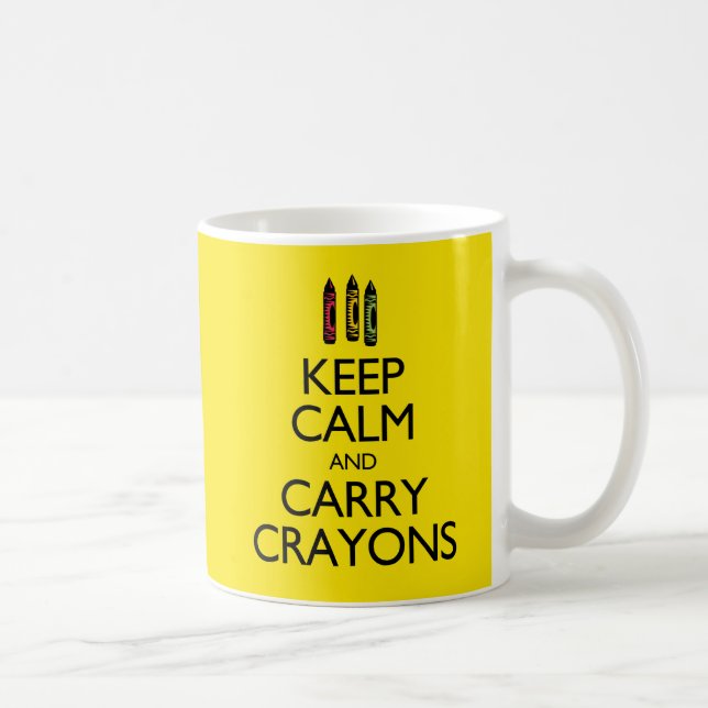 Keep Calm and Carry Crayons Coffee Mug (Right)
