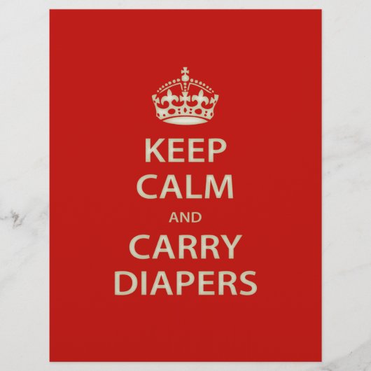Keep Calm and Carry Diapers (Front)