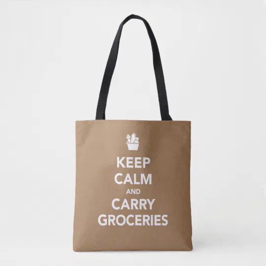 SHOPPING BAG NEW KEEP CALM AND CARRY ON SHOPPING TOTE 