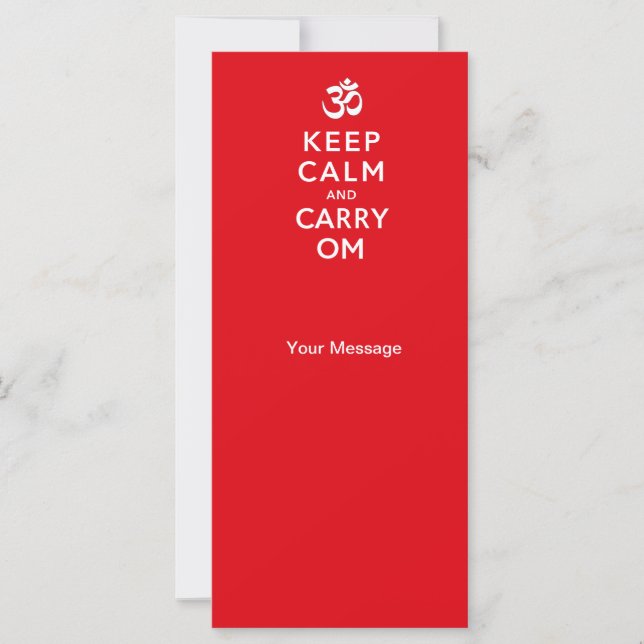 Keep Calm and Carry Om Motivational (Front)