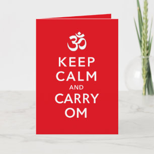 Keep Calm and Carry Om Motivational Birthday Card