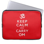 Keep Calm And Carry Om Motivational Neoprene Laptop Sleeve at Zazzle