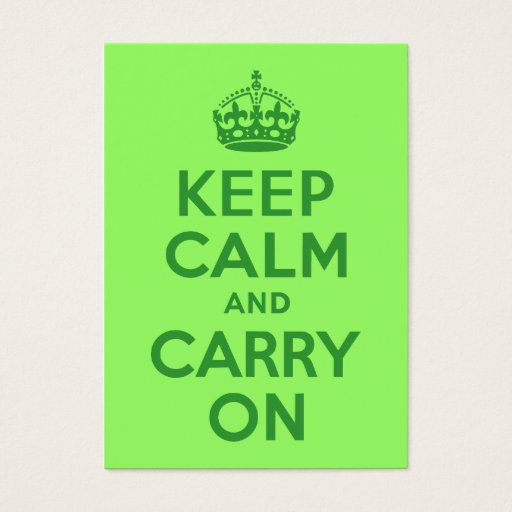 Customizable Keep Calm and Carry On Business Card Templates