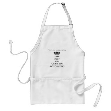 Keep Calm and Carry On Accounting Adult Apron