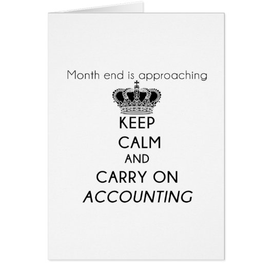 Keep Calm and Carry On Accounting Cards (Front)