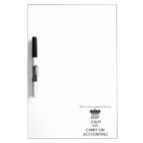 Keep Calm and Carry On Accounting Dry-Erase Board