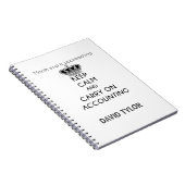 Keep Calm and Carry On Accounting Notebook (Right Side)