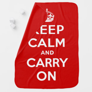Keep Calm and Carry On Baby Blanket