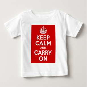 Keep Calm and Carry On Baby T-Shirt