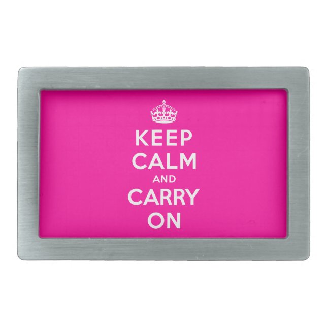 Keep Calm and Carry On Belt Buckle (Front)