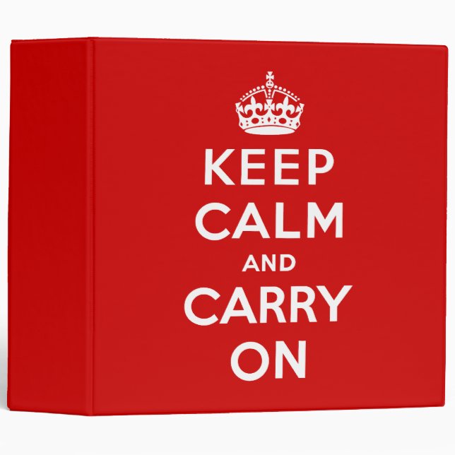 Keep Calm And Carry On Binder (Front/Spine)