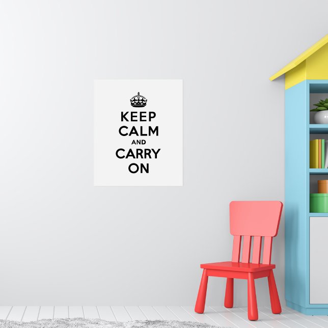 Keep Calm and Carry On Black Text Poster | Zazzle