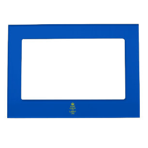 KEEP CALM AND CARRY ON Blue Magnetic Picture Frame