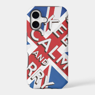 Keep Calm and Carry On British Flag iPhone 17 Case