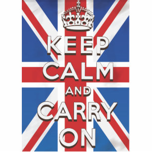 Keep Calm and Carry On British Flag Statuette