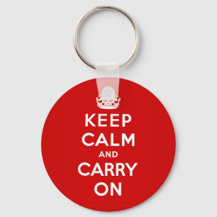 Keep Calm and Carry On British Poster on T shirts Keychain