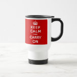 Keep Calm And Carry On British Poster On T Shirts Travel Mug at Zazzle
